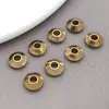 Ábaco de Acero Inoxidable Cuentas de Platillo Volador Cuentas Curvas Cuentas Espaciadoras Chapadas en Oro al Vacío Cuentas de Posicionamiento Pulsera DIY Collar Accesorios de Joyería
