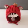 Gorro para Bebé para Otoño e Invierno, Estilo Coreano, Gorro de Punto Cálido que Protege las Orejas para Niños y Niñas, Gorro de Lana para Bebé Súper Lindo y Adorable, Moderno