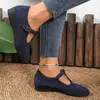 Mocasines para Mujer Estilo Nuevo Floral Europeo y Americano Talla Grande Zapatos Deportivos Casuales para Mujer Primavera Punta Puntiaguda Cuña Zapatos de una Sola Pieza 2025 Comercio Exterior
