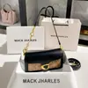 Drop-shipping bolsa baguete estampada color block vintage novo estilo primavera/verão 2026 bolsa de ombro com corrente de alta qualidade atacado