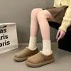 Mais veludo quente inverno duas formas de usar sapatos de algodão calçado externo sapatos para confinamento slip-on 2026 sapatos de algodão espessados botas de neve femininas sola grossa