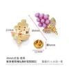 Prontos para envio, broches requintados e únicos cravejados de diamantes, acessórios DIY estilo doce para roupas, bolsas e sapatos, feitos de liga de zinco
