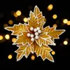 Fornecimento Direto da Fábrica Decorações de Flores de Natal Transfronteiriças Floco de Neve Veludo Flores Artificiais Cabeça de Flor de Natal Tecido Arranjo de Flores para Casa