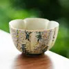 Taza de Té Sueño de Glicina del Fabricante, Taza Personal de Cerámica Pintada a Mano, Taza de Té para el Hogar, Taza Individual
