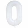 Globo de número blanco de 32 pulgadas, puede flotar, película de aluminio vacía, globo de número mediano, versión americana, cuerpo delgado, decoración de cumpleaños, Nuevo