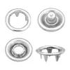 Set de Broches de Presión Metálicos Plateados de Cinco Garras para Ropa Infantil Accesorios Botones de Presión Broches de Garra Sin Costura Broches Ocultos para Manualidades