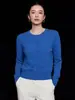 Novedades para otoño e invierno 2026: Cárdigan de punto 30% cachemir 70% lana, suéter de cuello redondo de lujo ligero de alta gama para mujer