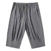 Calça Esportiva Casual Tendência de Verão Nova Masculina Tamanho Europeu Cruzado de Seda Gelada Secagem Rápida Calça Elástica de Comprimento Médio