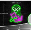 Amazon Temu Comercio Exterior Transfronterizo Entrega Directa de Fábrica Lámpara Decorativa de Astronauta Extraterrestre en Nave Espacial Lámpara de Neón Venta Caliente