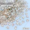 Diamante para Uñas con Forma de Corazón Torcido y Base Puntiaguda 8*9mm Diamante de Punto Explosivo Set de Diamantes de Base Puntiaguda Decoración para Manicura Uñas Portátiles Joyería Popular Venta al por Mayor
