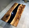 # Mesa de Rio em Resina Epóxi Madeira Maciça Placa Grande Mesa de Chá Mesa de Chá Oceânica Mesa de Jantar Mesa de Café Placa Inteira Mesa de Escritório Chá
