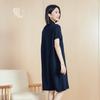 YUN Yun Verão Nova Gola Polo Novo Slim Elegante plus size Pequeno Solto High-end vestido Mulheres