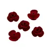 Otoño e Invierno Año Nuevo Retro Rose Terciopelo Pendientes Accesorios Boda Compromiso Corazón Camelia Pétalo Pendientes Productos Semi-acabados