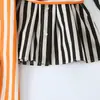 Ropa de Mujer Transfronteriza al por Mayor Otoño 2026 Nueva Elegante Versátil Patchwork Cinturón Camisa Rayada 7047153