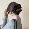 Malla Francesa Respiración de Bebé Pedrería Large Intestine Goma para el Cabello para Mujer Goma para el Cabello de Sensación de Alta Gama Goma para el Cabello Elegante Flor para el Cabello Banda de Goma
