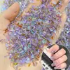 Celebridad de Internet Explosiones Fantasma de la Ópera Morado tamaño pequeño Forma Plana Diamante Super Flash Diamante Aurora Arte de Uñas Piedra Rhinestone Decoración de Uñas
