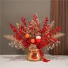 Flores Artificiales Fruta de la Fortuna Flores Falsas Decoración de Sala Decoración Decoración Decoración Decoración Cubo de Acebo de Año Nuevo Regalo de Mudanza