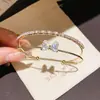 Pulsera de Doble Fila con Lazo y Corazón de Circonita Estilo Coreano Simple, Pulsera de Lujo Ligero de Gama Alta, Accesorio de Mano Moderno y Versátil
