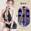 2019 Nuevo Estilo Ropa Interior Sexy para Mujer Elegante Clásico Cheongsam Abertura Alta Cuello Mao Hebilla Vintage Espalda Descubierta Pijama Sexy
