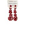 Pendientes de Borla con Cuentas de Cristal Rojo de Moda para Año Nuevo, Estilo Largo, Exquisitos y Elegantes, Sensación de Alta Gama, Clips para Orejas sin Perforar, Nuevo Estilo