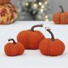 Cross-border New Harvest Festival Thanksgiving Suprimentos Decorativos PP Algodão Preenchido Malha Tecido Abóbora Desktop Ornamentos Adereços