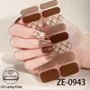 Suministro Exclusivo Transfronterizo de Pegatinas para Uñas con Purpurina, Película de Esmalte en Polvo con Degradado para Uñas, Pegatinas para Uñas con Lámina Dorada Impermeables de Hoja de Arce de Venta Caliente