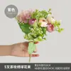 Novia en Boda Sostiene Flores Falsas, Ramo de Rosas de Té Simuladas, Venta al por Mayor Muebles para Sala de Estar del Hogar, Flores de Seda Simuladas, 6 Peonías