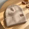 Gorro de Punto Liso Sencillo para Niños Otoño Invierno Unisex Holgado Versátil Gorro para el Frío Estudiantes de Primaria Cálido Gorro de Lana