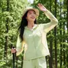 Roupa de Proteção Solar de Verão UPF50+ Estilo Montanha Leve Secagem Rápida Respirável Jaqueta para Pele para Mulheres, Adequada para Esportes de Corrida e Caminhada