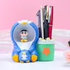 Nuevo Adorno de Escritorio Personalizado: Lámpara Portalápices de Buda Brillante Creativa y de Moda, Decoración de Almacenamiento Regalo