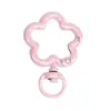 Broche de Primavera de Flor de Ciruelo Pintada de Colores, Anillo de Resorte Irregular, Accesorios para Llaveros DIY con Forma de Flor Pintada a Mano, Arte con Cuentas