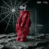 Caveira de Halloween Segurando uma Vela Perfumada de Rosa, Decoração de Festa de Feriado em Formato de Caveira, Venda por Atacado de Velas