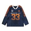 Camiseta de Jersey Americano de Manga Larga para Hombre y Mujer Holgada Moderna Marca Retro Rayas Jerseyfit Top