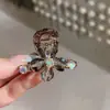 2026 Novo Prendedor de Cabelo Pequeno com Garras de Strass Acessório de Cabelo Princesa para Testa Fashionable Acessório de Cabelo de Luxo Leve Prendedor de Cabelo