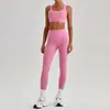 Amazon Nova Roupa Íntima Esportiva ao Ar Livre de Toque Nu Europeia e Americana Ajustada com Alças Finas Conjunto de Roupa para Yoga 3335