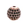 Fábrica Directa cobre micro incrustado circonio accesorios de joyería DIY espaciador redondo circonio con cuentas pulsera micro incrustada bola de circonio