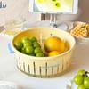 Bacia de Lavar Legumes de Camada Dupla Cesto Escorredor Prato de Frutas Fofo Novo Sala de Estar Doméstica Mesa de Centro Cesto de Frutas Cesto de Cozinha para Lavar Frutas e Legumes
