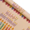 Suministro Exclusivo Transfronterizo de Papel de Regalo Feliz Cumpleaños, Empaque de Regalo para el Día de San Valentín, Papel Kraft Amarillo Vintage, Rollo de Papel de Tamaño Grande