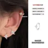 Pendientes de Plata Pura S999 con Forma de Trébol de Cuatro Hojas de la Suerte para Mujer, Incrustados con Diamantes, Lujo Ligero, Pendientes de Gama Alta, Exquisitos Accesorios de Oreja Versátiles al por Mayor