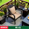 Sofá de Rattan para Exterior Pátio Varanda Exterior Exterior Exterior Jardim Sala de Estar Sofá Combinado de Cadeira de Rattan Dupla Impermeável Protetor Solar