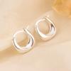 Aretes de Aro Irregular de Alta Gama con Hebilla para la Oreja Gruesos en Forma de U Ins Nicho Simple Personalidad Elegante Diseño con Sentido de Combinación para Todo