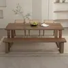 Mesa de Jantar do Mesmo Estilo, Mesa de Madeira Maciça, Escrivaninha para Uso Doméstico, Conjunto de Mesa e Cadeiras de Jantar em Madeira de Freixo