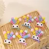 Pinza de Pelo de Peluche Dopamine Spring Divertida Peculiar Ojos Grandes Colorido Palo Retorcido Pinza para el Cabello Chica Pinza de Pato Puesto Callejero