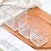 Al por mayor en stock vaso cuadrado de vidrio transparente minimalista para vela de aromaterapia portavelas cuadrado tarro recipiente de vidrio para planta suculenta
