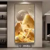 Arte de Pared Moderno de Lujo Ligero para Sala de Estar y Pasillo con un Toque de Alta Gama, Pintura para Puerta de Entrada con Motivo de Montaña para una Sensación de Estabilidad, Pintura Decorativa para Vestíbulo