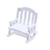 Casa de Muñecas Mini Mecedora de Madera Estilo Europeo Retro Silla Pequeña para Muñeca Mueble Miniatura Accesorio Decoración Modelo