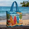 Bolsa Tote de Ombro Acolchoada de Algodão Fashionável com Estampa Digital 3D Modelo Novo 2026 para E-commerce Transfronteiriço