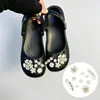 Accesorios para zapatos tipo ballet perforados DIY, accesorios de perlas y pedrería, hebillas de zapato desmontables de alta gama y decoraciones para la superficie del zapato