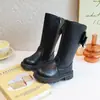 Botas Altas Largas de Niña con Lazo de Mariposa 2026 Otoño/Invierno Nuevo Estilo Botas Altas Largas para Niña Botas de Princesa Botas Altas de Cuero Negro con Felpa