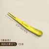 Garfo de Frutas de Titânio Puro de Alta Qualidade para Piquenique ao Ar Livre, Garfo de Sobremesa com Dupla Finalidade, Colher de Sorvete Portátil, Utensílios de Mesa de Liga de Titânio, Antibacteriano e à Prova de Mofo